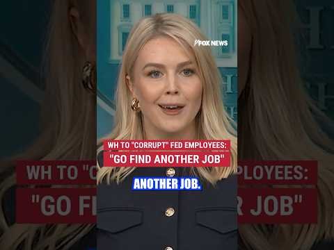White House to "corrupt" federal employees: "Go find another job" #foxnews #shorts #karolineleavitt 1 White House to "corrupt" federal employees: "Go find another job" #foxnews #shorts #karolineleavitt