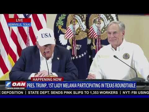 LIVE: President Trump, 1st Lady Melania Participating in Texas Roundtable