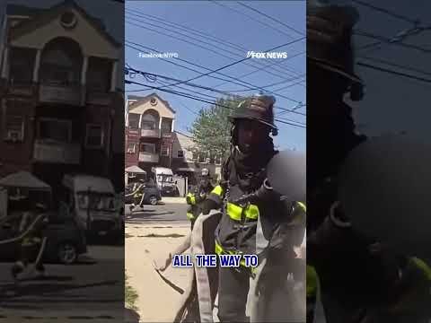 WATCH: Officers rescue family unaware of house fire #shorts #foxnews #news #fox #fire #viral #nypd