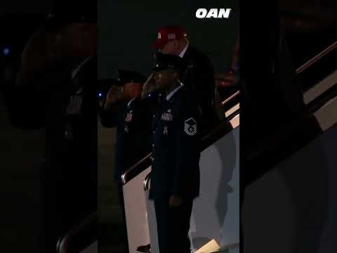 Trump landed at Joint Base Andrews on Sunday evening after spending the weekend in Palm Beach, FL. 1 Trump landed at Joint Base Andrews on Sunday evening after spending the weekend in Palm Beach, FL.