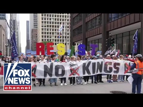 Prominent Democrats join 'No Kings' protests as Republicans blast 'hate America rally'