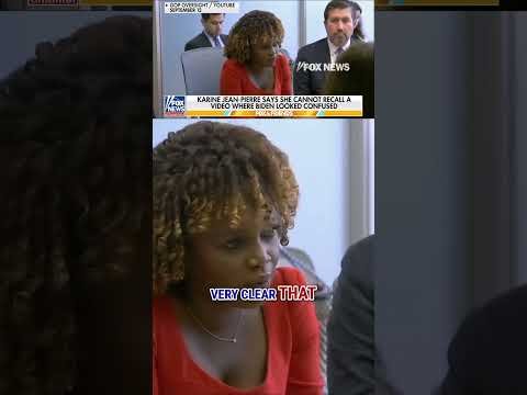 'NOT THAT I RECALL': Karine Jean-Pierre DENIES seeing Biden 'confused' #shorts