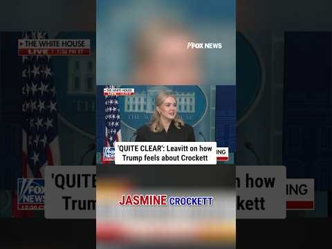 Leavitt calls Jasmine Crockett 'wholly unqualified' for Senate office #shorts #trump #crockett #fox 1 Leavitt calls Jasmine Crockett 'wholly unqualified' for Senate office #shorts #trump #crockett #fox