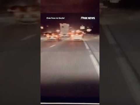 HIGHWAY HORROR: Footage captures the moment a truck plunges off an overpass 1 HIGHWAY HORROR: Footage captures the moment a truck plunges off an overpass