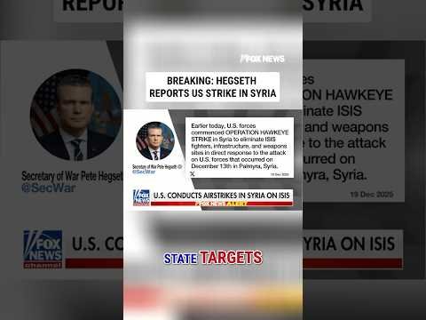BREAKING: US strikes ISIS targets in Syria in retaliation for the killing of 3 Americans