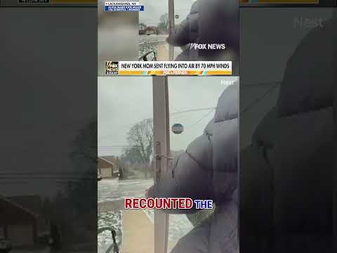 WATCH: 70-MPH winds send woman FLYING #foxnews #news #us #fox