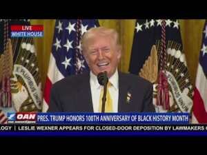 LIVE: President Trump Honors 100TH Anniversary of Black History Month