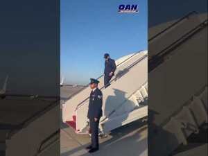 Secretary of War Pete Hegseth earlier today arriving at the Joint Base Andrews