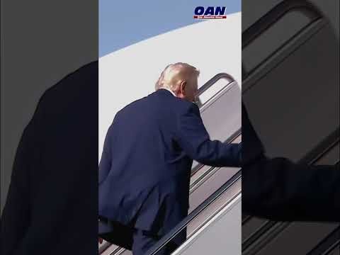 President Trump boards Air Force One on his way to Charlottesville, Virginia