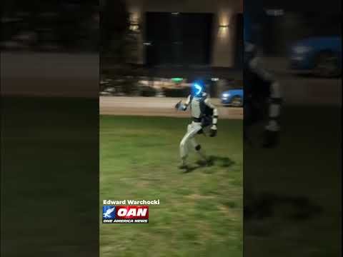 Humanoid robot is seen running after a herd of wild boars in Poland 1 Humanoid robot is seen running after a herd of wild boars in Poland