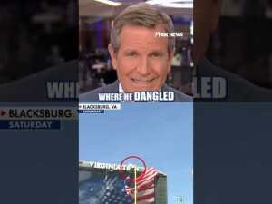 SEE IT: Skydiver CRASHES into Virginia Tech scoreboard #skydiving #shorts #football #usa