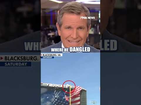 SEE IT: Skydiver CRASHES into Virginia Tech scoreboard #skydiving #shorts #football #usa