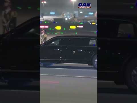 Trump’s motorcade departs Beijing Capital International Airport en route to his hotel 1 Trump’s motorcade departs Beijing Capital International Airport en route to his hotel