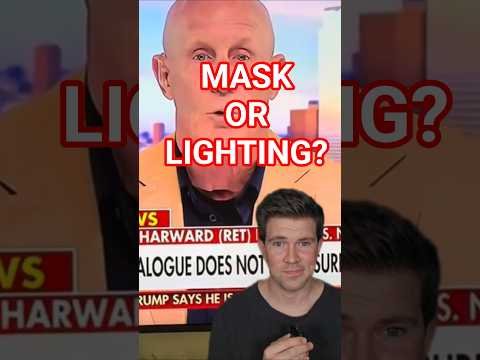 Mask or shadow from weird lighting? Fox News guest goes viral for bizarre appearance…