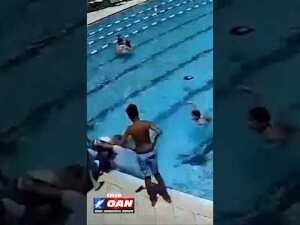 Off-duty ICE officer saving a 6-year-old from drowning in a pool