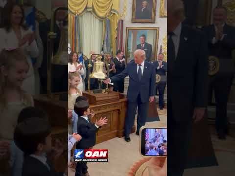 President Trump rang the opening bell as part of a ceremony celebrating the launch of Trump Accounts
