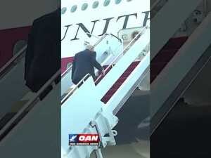 President Trump boards the new Air Force One for the first time