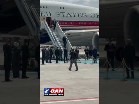 President Trump as he arrives in Ankara, stepping off Air Force One 1 President Trump as he arrives in Ankara, stepping off Air Force One