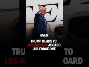 President Trump boards Air Force One as he heads to Los Angeles, California, for an RNC Reception.