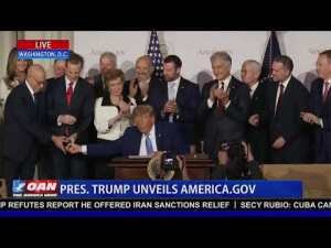 LIVE: PRES TRUMP UNVEILS AMERICA.GOV