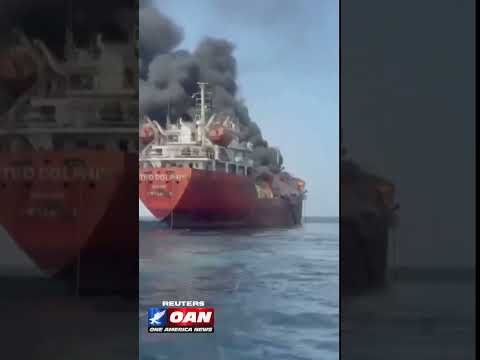 Video showed thick black smoke rising from a vessel at sea 1 Video showed thick black smoke rising from a vessel at sea