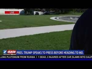 LIVE: TRUMP SPEAKS TO PRESS BEFORE HEADING TO MD.