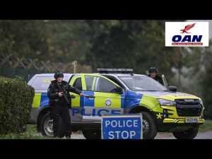 U.K. POLICE ARREST FIVE MEN ACCUSED OF PLANTING EXPLOSIVES NEAR U.S. BOMBERS